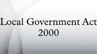 Local Government Act 2000