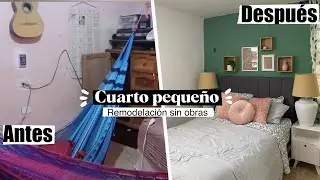 ✅CUARTO pequeño INFONAVIT transformación 😱❤️ ANTES Y DESPUES