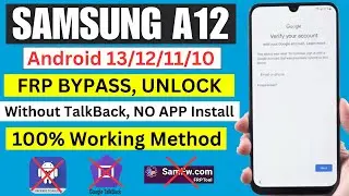 Samsung A12 FRP Bypass Without Talkback | Latest method