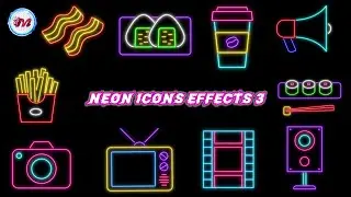 GREEN SCREEN NEON ICONS EFFECTS 3