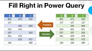 Fill Right in Power Query (Just like we do Fill Down!)