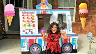 Kids Pretend Play with Ice Cream Truck Toy fun video