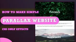 Simple CSS Only Parallax Effects for Website | How to make Parallax Website Using HTML & CSS No JS.