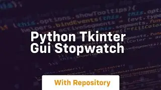 Python tkinter gui stopwatch