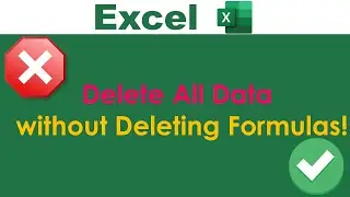 Delete All Data in a sheet but Keep Formulas | Excel