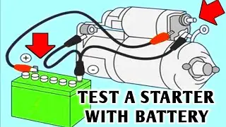 How to test a starter motor with jumper cabels outside the car