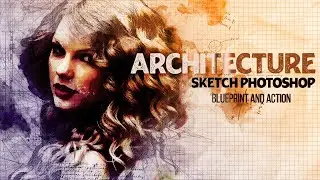 Architecture Sketch and Blueprint Photoshop Action - Free Download + Tutorial.