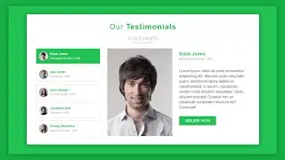 Create A Responsive Testimonials Section Using HTML, CSS & JavaScript | Tabs With JavaScript