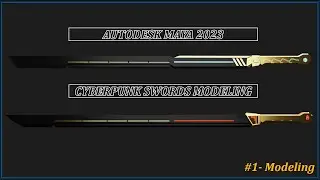 CYBERPUNK SWORD MODELING IN MAYA | Sci-fi Swords | Maya 2023 | Speed modeling | Elemental Weapons