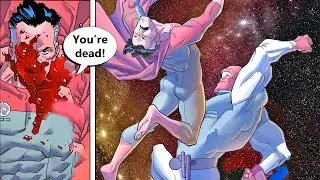 Omni-Man Vs. Allen the Alien Fight Scene (Comics)