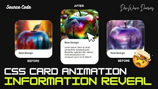 Easy CSS Information Reveal Card Animation | CSS Card | Animation using CSS Variables | CSS Filter