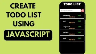 TODO List App Using HTML, CSS & JavaScript