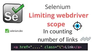 Selenium | Limiting scope of web driver && counting number of links on any webpage