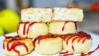 Самые ПЫШНЫЕ ЯБЛОЧНЫЕ Сырники БЕЗ МУКИ!!🍏5 секретов НЕЖНЫХ ТВОРОЖНЫХ Сырников  с Яблоками