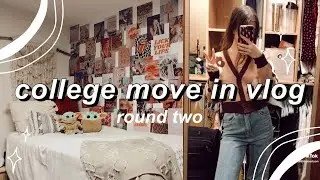 college move in day vlog 2021 *round two*