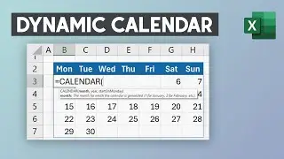 How to make a Dynamic Calendar in Excel - Insert a Calendar using a Formula