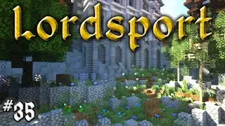 Lets Build a Medieval City: #35 - Lordsport - Eastpoint : Courthouse Garden & Market