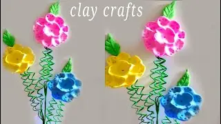 How To Make clay flower Handmade Craft Ideas Diy crafts  clay art and craft home decoration craft