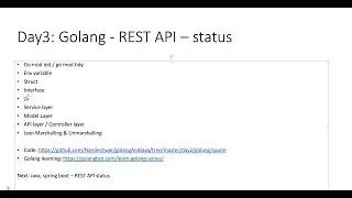 day3: REST API using Golang: MVC pattern, Dependency Injection, Interface, struct, Json Marshall