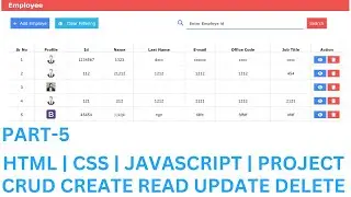 #5 CRUD CREATE | READ | UPDATE | DELETE | JAVASCRIPT PROJECT | HTML | CSS | IN HINDI @Justforcode