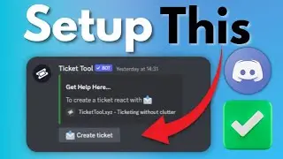 How To SETUP Ticket Tool In Your Discord Server! (UPDATED)