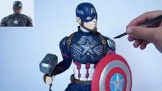 How to Make Clay Sculpture of Captain America with Clay （kaysclay2022）