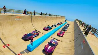 Super Challenge CARS SuperHeroes Spiderman Skibidi toilet Hulk and other !Человек Паук Скибиди Халк
