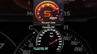 McLaren 720s vs Chevrolet Corvette ZR1 #shorts #supercars #acceleration #mclaren #corvette #chevy