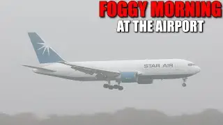 [PLANESPOTTING ON A FOGGY DAY!] - Takeoffs & landings at Cologne Bonn Airport -