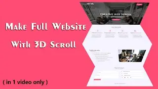 How To Make A Website Using HTML And CSS With 3D Effect Scrolling | Complete Website Design