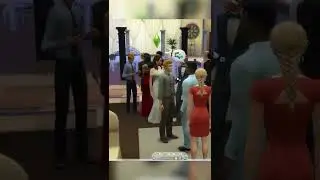 Никто не обращает внимания на молодожен на свадьбе в Симс 4 
