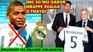 MBAPPE REAL MADRIDGA KELMAYDI, BELLINGEM 103 MILLIONNI OQLAY OLMAYDI