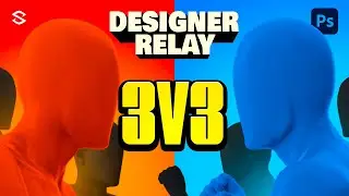Photoshop Relay Challenge: 6 Designers, 2 Teams, Only 1 PSD!