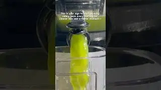 Drink celery juice everyday morning for clearer skin and a flatter stomach 