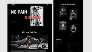 Creative Gym Website using Html Css & Javascript   | Responsive