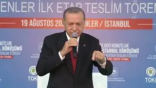 Cumhurbaşkanı Erdoğan Bugüne kadar İstanbul'da 300 bin konutu dönüştürerek gerçekten zor bir işi ger