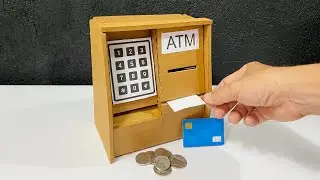 How to make Cardboard ATM Machine at home | Mini working Atm | coin bank making | Best cardboard DIY