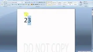 How do I put numbers to the 'power of'? | Word 2007