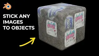 How to stick any images to objects in Blender