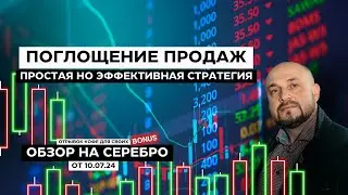 Поглощение продаж Простая эффективная стратегия!✅ Обзор на серебро от 10 июля. Трейдинг обучение