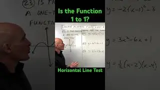 Is the Function 1 to 1 Given Graph? (Horizontal Line Test)