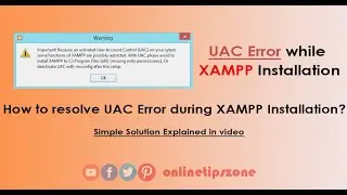 How to fix UAC Error in XAMPP