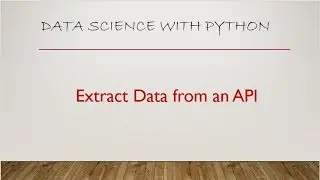 Extract data from an API Python