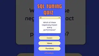 SQL Performance Tuning Tips - Quiz Time!!! #sqlserver #sqlperformancetuning #sqlinterview