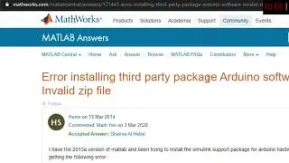 Fix Arduino Support Package for Matlab installing error حل مشكلة تثبيت حزمة أردوينو على ماتلاب
