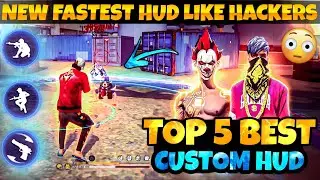 TOP 5 BEST CUSTOM HUD FREE FIRE 3 FINGER CLAW | BETTER THAN PC PLAYERS | THREE FINGER CUSTOM HUD