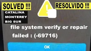 File system verify or repair failed  -69716 A verificação ou reparação do sistema de armaz falhou
