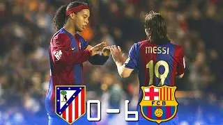 Atlético Madrid 0 - 6 Barcelona ● La Liga 2007 | Extended Highlights & Goals