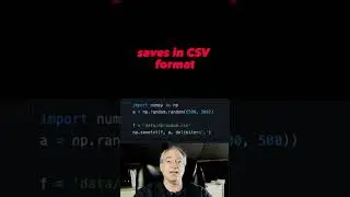 Save Numpy array as CSV 