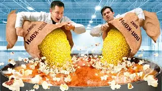 100 KG OF POPCORN VS 500 LITERS OF BOILING OIL!